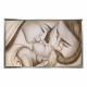 Capezzale moderno con la sacra famiglia dipinta su tela Bacio con Velo 110x65