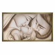 Capezzale moderno con la sacra famiglia dipinta su tela Bacio con Velo 110x65