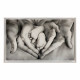 Capezzale moderno con la sacra famiglia dipinto a mano Family Heart 110x65