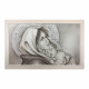 Capezzale moderno dipinto a mano su tela di cotone "Madonna del Ferruzzi" 110x65