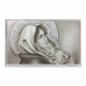 Capezzale moderno dipinto a mano su tela di cotone "Madonna del Ferruzzi" 110x65
