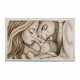 Capezzale moderno dipinto a mano su tela in cotone "Legame di Vita" 110x65