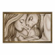 Capezzale moderno dipinto a mano su tela in cotone "Legame di Vita" 110x65