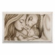 Capezzale moderno dipinto a mano su tela in cotone "Legame di Vita" 110x65