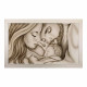 Capezzale moderno dipinto a mano su tela in cotone "Legame di Vita" 110x65