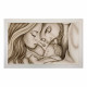 Capezzale moderno dipinto a mano su tela in cotone "Legame di Vita" 110x65