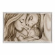 Capezzale moderno dipinto a mano su tela in cotone "Legame di Vita" 110x65