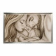 Capezzale moderno dipinto a mano su tela in cotone "Legame di Vita" 110x65