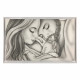 Capezzale moderno dipinto a mano su tela in cotone "Legame di Vita" 110x65