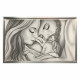 Capezzale moderno dipinto a mano su tela in cotone "Legame di Vita" 110x65