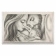Capezzale moderno dipinto a mano su tela in cotone "Legame di Vita" 110x65