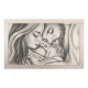 Capezzale moderno dipinto a mano su tela in cotone "Legame di Vita" 110x65