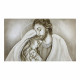 Capezzale moderno dipinto a mano su tela in cotone "Luce Sacra" 110x65