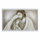 Capezzale moderno dipinto a mano su tela in cotone "Luce Sacra" 110x65
