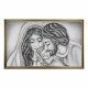 Capezzale moderno dipinto a mano su tela in cotone "Nido d'Amore" 110x65