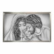 Capezzale moderno dipinto a mano su tela in cotone "Nido d'Amore" 110x65