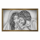 Capezzale moderno dipinto a mano su tela in cotone "Nido d'Amore" 110x65