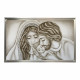Capezzale moderno dipinto a mano su tela in cotone "Nido d'Amore" 110x65