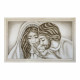 Capezzale moderno dipinto a mano su tela in cotone "Nido d'Amore" 110x65