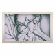 Capezzale moderno dipinto su tela Abbraccio 110x65