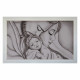 Capezzale moderno dipinto su tela Abbraccio 110x65
