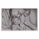 Capezzale moderno dipinto su tela Abbraccio 110x65