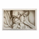 Capezzale moderno dipinto su tela Abbraccio 110x65