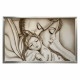 Capezzale moderno dipinto su tela Abbraccio 110x65