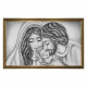 Capezzale sacra famiglia dipinta a mano su tela "Nido d'Amore Romantico" 110x65