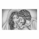 Capezzale sacra famiglia dipinta a mano su tela "Nido d'Amore Romantico" 110x65