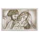 Capletto moderno con la sacra famiglia Forza 110x65 con decori bianchi