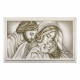 Capletto moderno con la sacra famiglia Forza 110x65 con decori bianchi