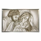 Capletto moderno con la sacra famiglia Forza 110x65 con decori bianchi