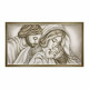 Capletto moderno con la sacra famiglia Forza 110x65 con decori bianchi