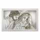 Capletto moderno con la sacra famiglia Forza 110x65 con decori bianchi