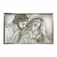 Capletto moderno con la sacra famiglia Forza 110x65 con decori bianchi