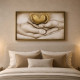 Capoletto capezzale moderno dipinto a meno su tela Abbraccio del Cuore 110x65