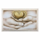 Capoletto capezzale moderno dipinto a meno su tela Abbraccio del Cuore 110x65