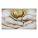 Capoletto capezzale moderno dipinto a meno su tela Abbraccio del Cuore 110x65