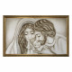 Capoletto con la sacra famiglia dipinta su tela Nido d'Amore Romantico 110x65
