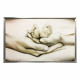 Capoletto moderno con la sacra famiglia dipinta su tela Different Family 110x65