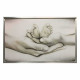 Capoletto moderno con la sacra famiglia dipinta su tela Different Family 110x65