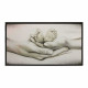Capoletto moderno con la sacra famiglia dipinta su tela Different Family 110x65