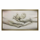 Capoletto moderno con la sacra famiglia dipinta su tela Different Family 110x65