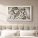 Capoletto moderno dipinto a mano con la sacra famiglia Forza 110x65