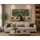 Quadro a tema paesaggistico dipinto su tela Ulivo 150x100