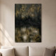 Quadro astratto dipinto a mano su tela Nel Cuore dell'Inchiostro 100x150