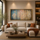 Quadro con fiorni su tela dipinta a mano Sogno Floreale 130x70