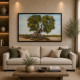 Quadro con paesaggio acrilico su tela Amore Secolare 150x80