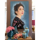 Quadro contemporaneo dipinto a mano su tela di cotone "Sakura" 100x150